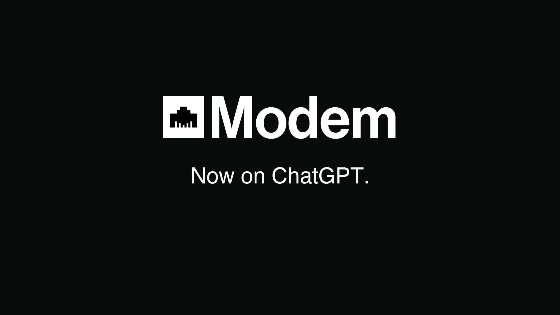 Modem 推出官方插件，可将 Modem 接入 ChatGPT