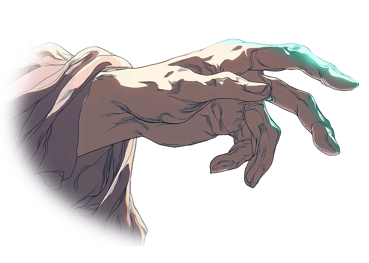 Hand reaching out